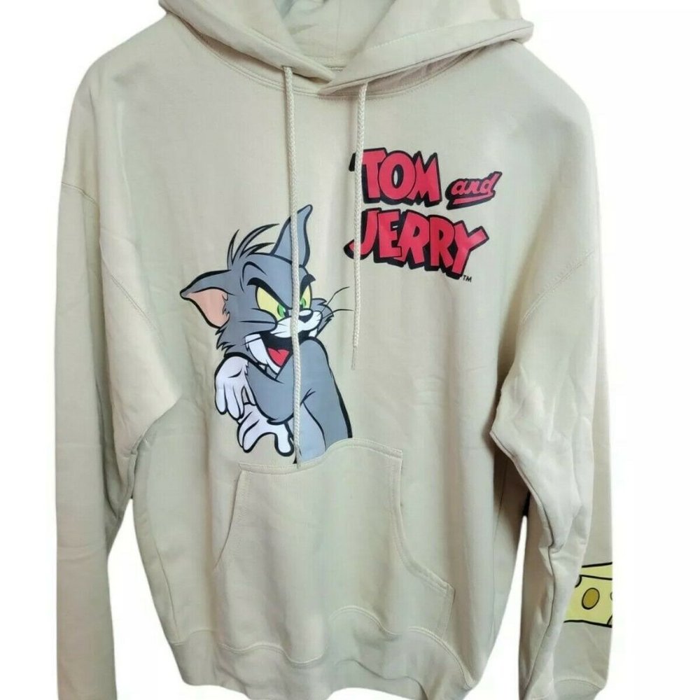 Tom and Jerry Hoodie Graphic Print Men’s Size Medium New